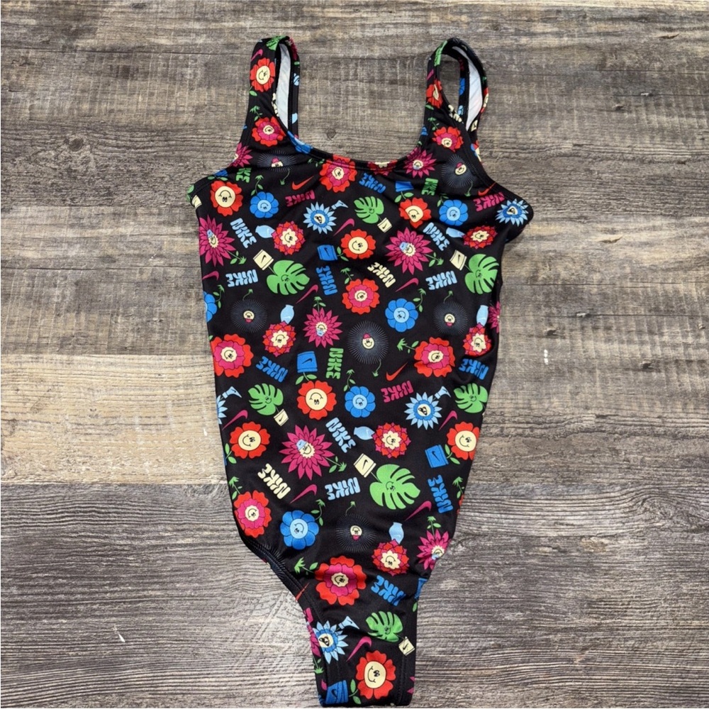 Nike Girls One Piece Bathing Suit Size Large floral